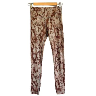 Vimmia Activewear Snakeskin Printed Leggings in Brown Tan Size XS